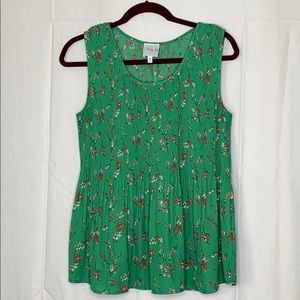 Gray LA Accordion Pleat‎ Blouse